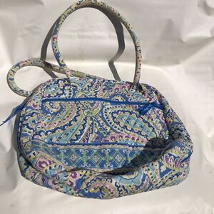 Vera Bradley Laptop Computer Carry Bag Purse Blue ink stain near handle